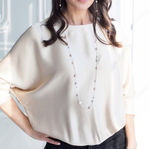 Colier lung perle naturale si zirconii DiAmanti 202-65-G